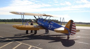 Ageless Aviation Dreams Foundation prepares the Boeing Stearman bi-plane for the day's flights.