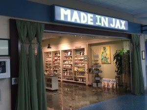 Made in JAX, located pre-security, offers an assortment of items from Northeast Florida and Southeast Georgia artisans and artists. 